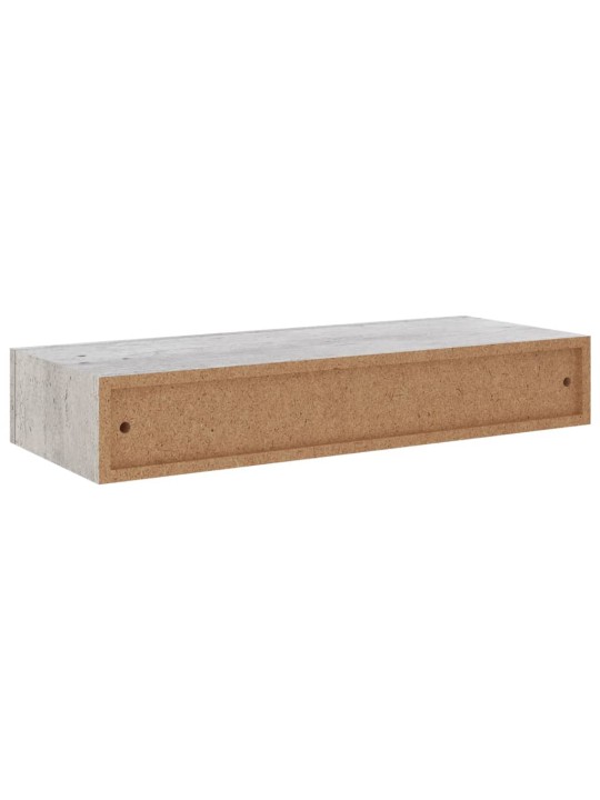 Seinälaatikkohylly betoninharmaa 60x23,5x10 cm MDF