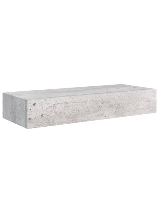 Seinälaatikkohyllyt 2 kpl betoninharmaa 60x23,5x10 cm MDF