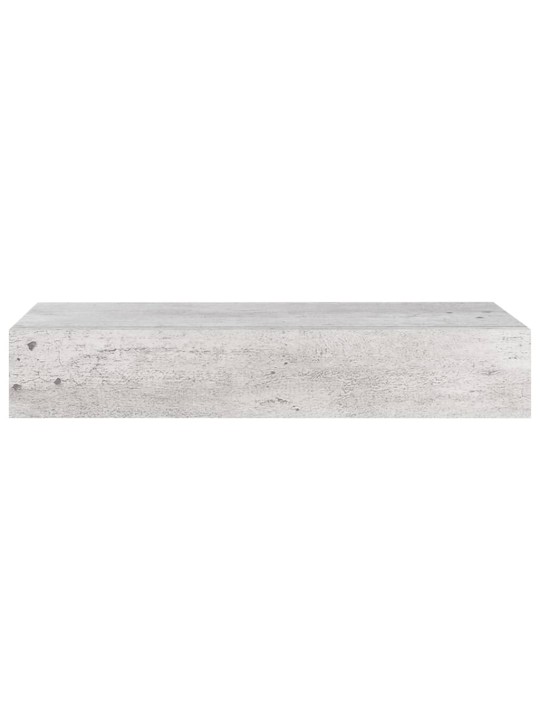 Seinälaatikkohyllyt 2 kpl betoninharmaa 60x23,5x10 cm MDF