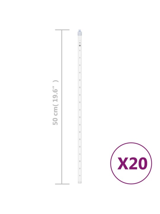 Meteorivalot 20 kpl 50 cm kylmä valkoinen 720 x led sisä/ulko