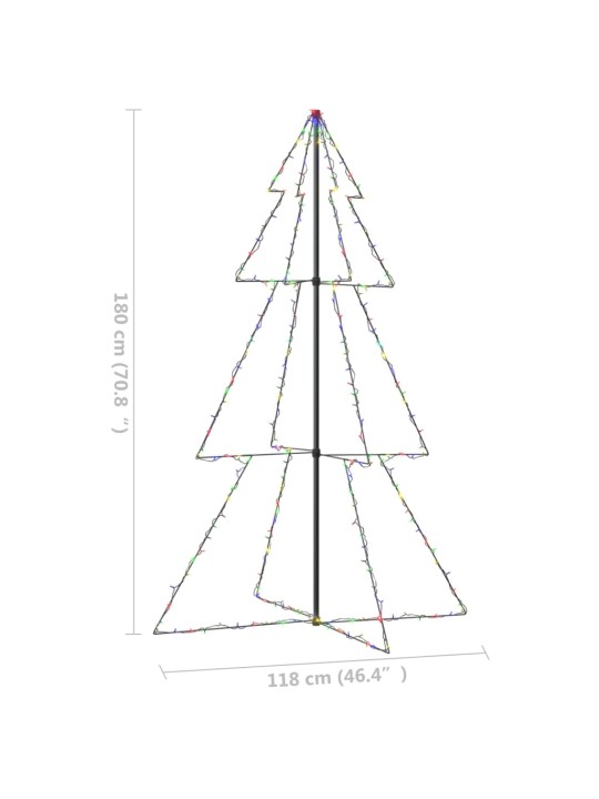 Kartiojoulukuusi 240 LED-valoa sisä-/ulkokäyttöön 118x180 cm