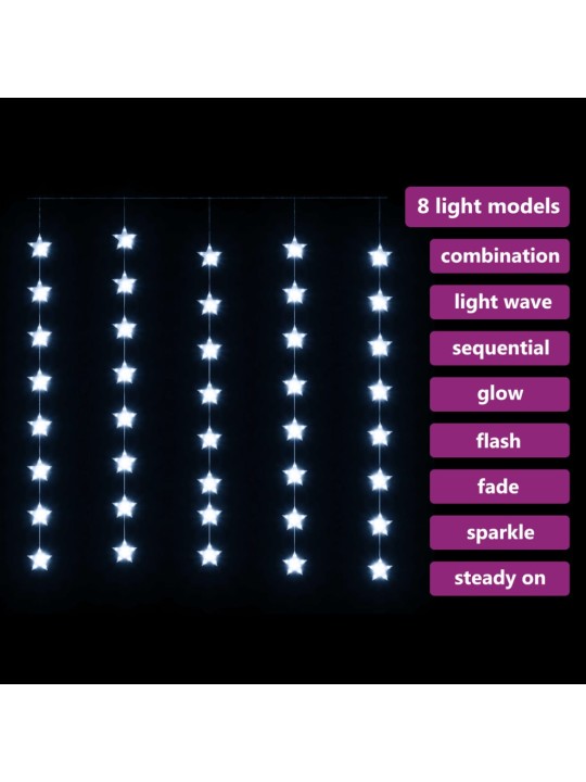 LED-valoverho tähtikeijuvalot 200 LEDiä kylmä valkoinen