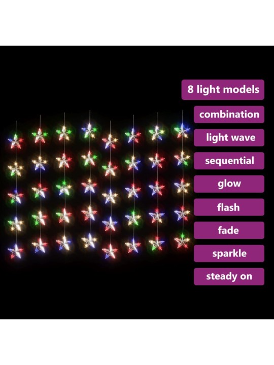 LED-valoverho tähtikeijuvalot 200 LEDiä värikäs