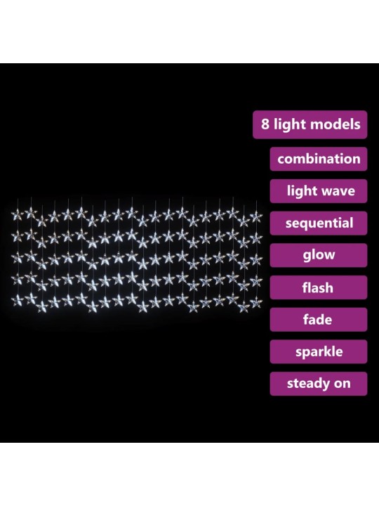 LED-valoverho tähtikeijuvalot 500 LEDiä kylmä valkoinen