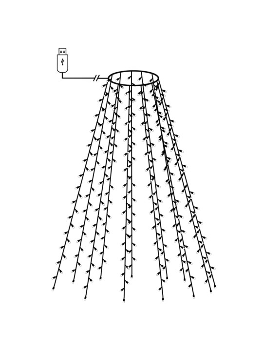 Joulukuusen valoverkko 150 LED-valoa sininen 150 cm