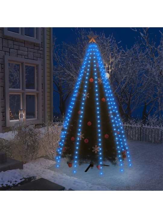 Joulukuusen valoverkko 250 LED-valoa sininen 250 cm