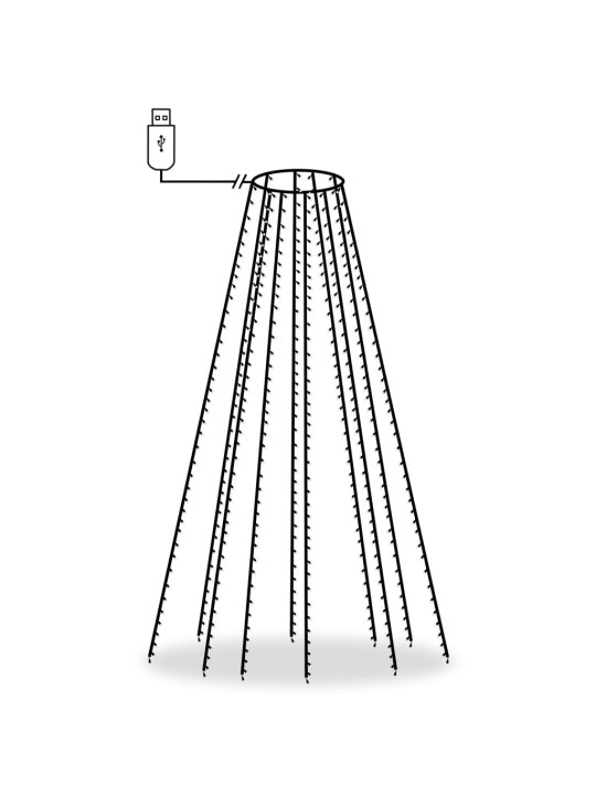 Joulukuusen valoverkko 400 LED-valoa kylmä valkoinen 400 cm