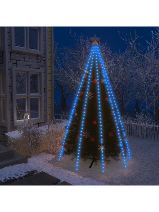 Joulukuusen valoverkko 400 LED-valoa sininen 400 cm