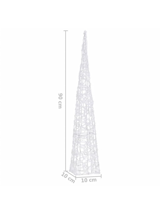 LED koristevalokartio monivärinen akryyli 90 cm