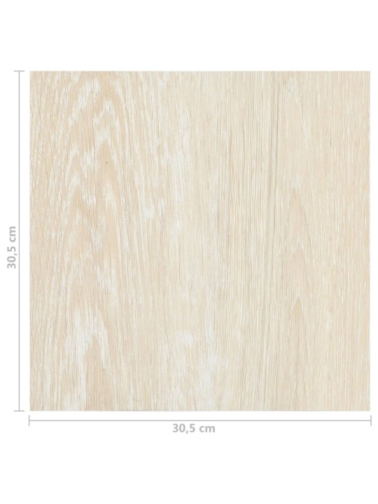 Itsekiinnittyvä lattialankku 20 kpl PVC 1,86 m² beige