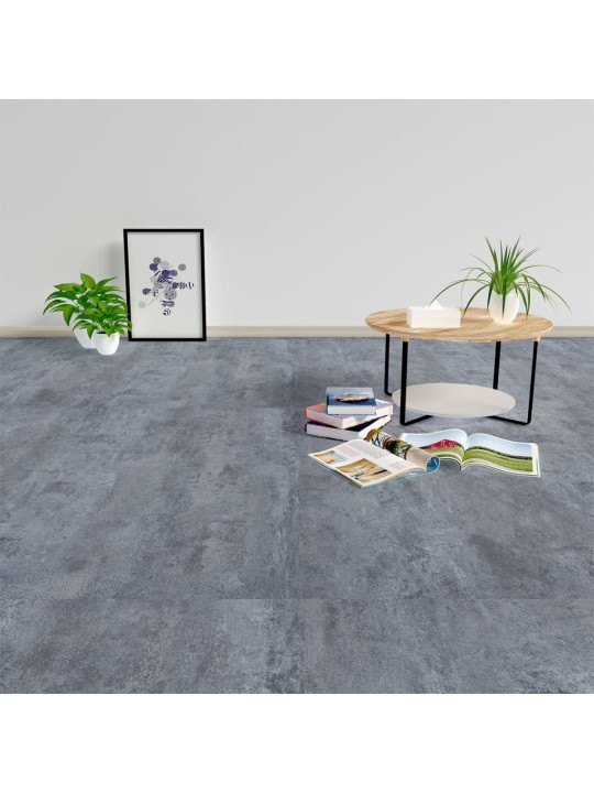 Itsekiinnittyvä lattialankku 20 kpl PVC 1,86 m² harmaa marmori