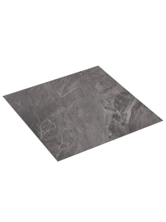 Itsekiinnittyvä lattialankku 20 kpl PVC 1,86 m² musta kuvio