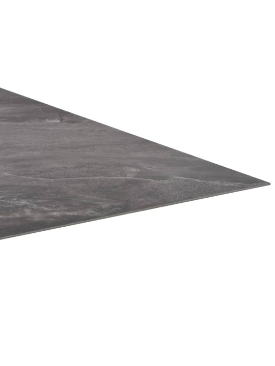 Itsekiinnittyvä lattialankku 20 kpl PVC 1,86 m² musta kuvio