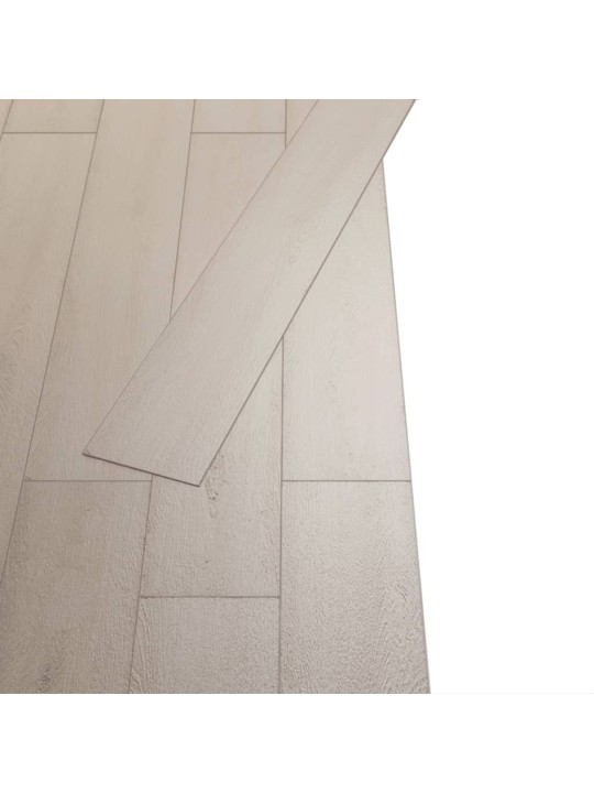 Itsekiinnittyvä PVC-lattialankku 5,21 m² 2 mm tammi valkoinen
