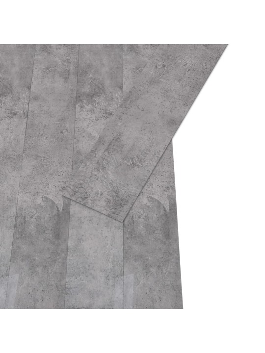 Itsekiinnittyvä PVC lattialankku 5,21 m² 2 mm sementinruskea