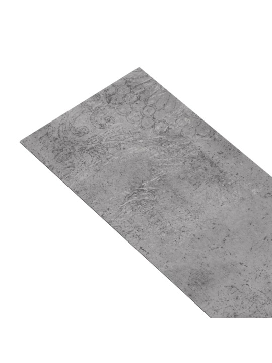 Itsekiinnittyvä PVC lattialankku 5,21 m² 2 mm sementinruskea