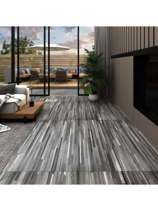 Itsekiinnittyvä PVC lattialankku 5,21 m² 2 mm raidat harmaa