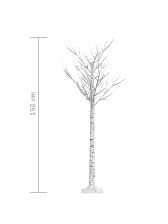 Joulukuusi 140 LED 1,5 m lämmin valkoinen paju ulos/sisälle