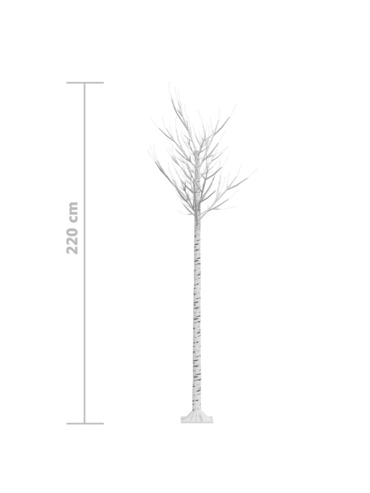 Joulukuusi 200 LED 2,2 m lämmin valkoinen paju ulos/sisälle