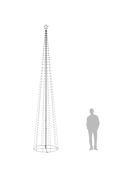 Kartio joulukuusi 752 sinistä LED-valoa 160x500 cm