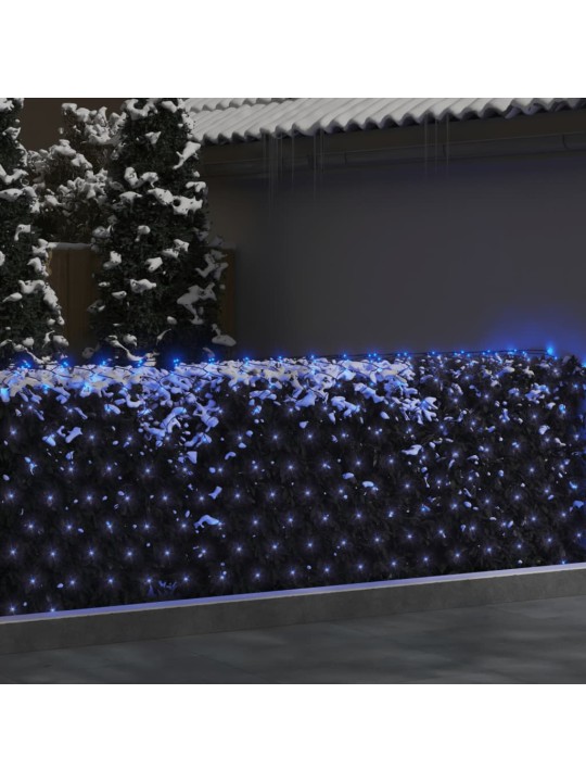 Jouluvaloverkko sininen 3x3 m 306 LED-valoa ulos/sisälle