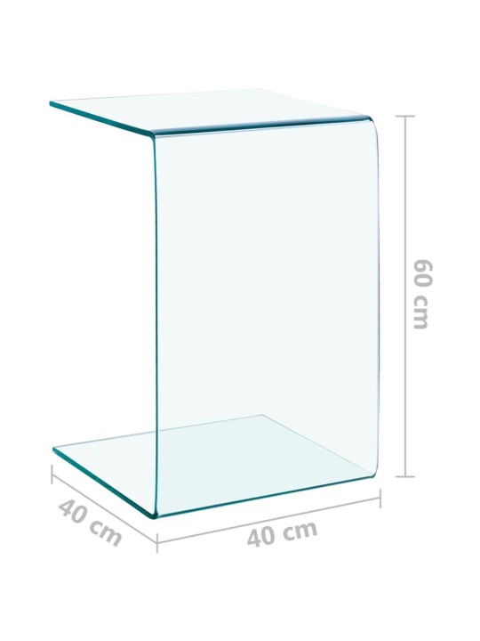 Sivupöytä 40x40x60 cm karkaistu lasi