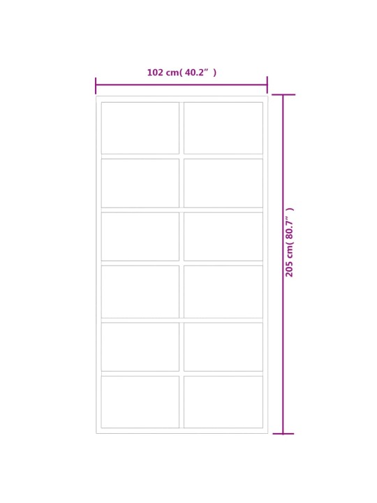 Liukuovi ESG-lasi ja alumiini 102x205 cm musta