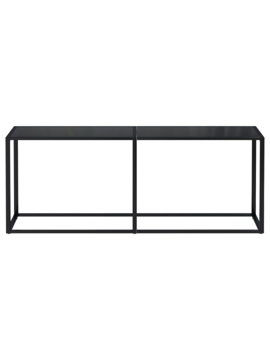 Konsolipöytä musta 200x35x75,5 cm karkaistu lasi