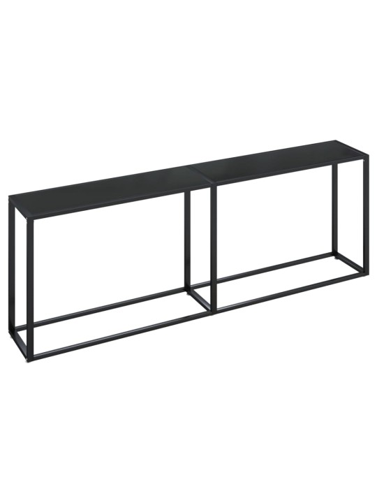Konsolipöytä musta 220x35x75,5 cm karkaistu lasi