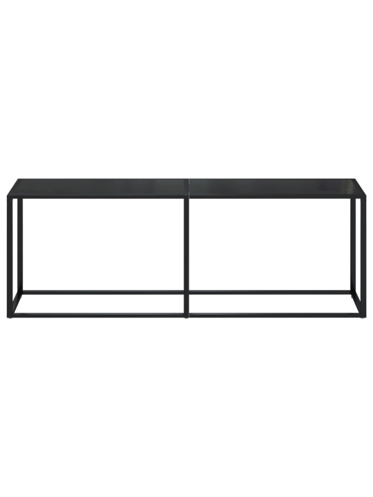 Konsolipöytä musta 220x35x75,5 cm karkaistu lasi