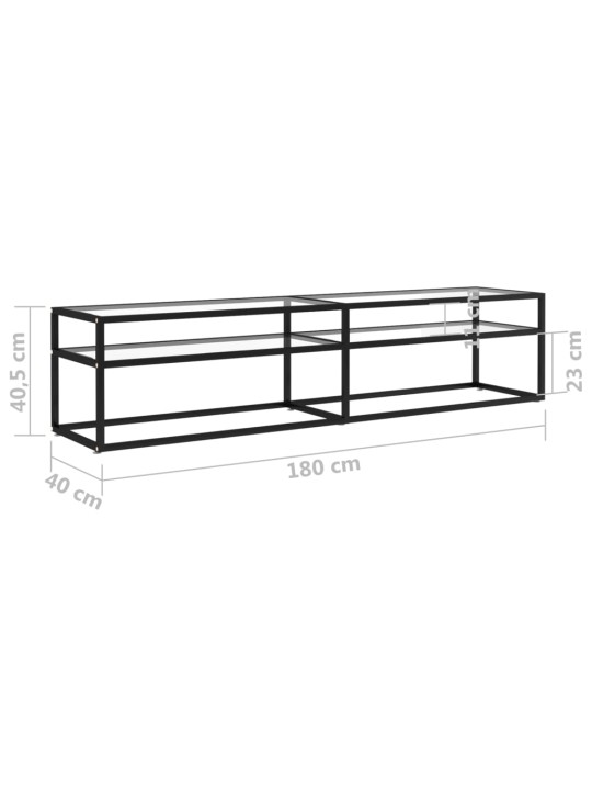 TV-taso läpikuultava 180x40x40,5 cm karkaistu lasi