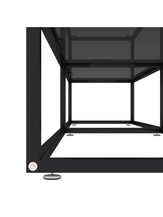 TV-taso musta 180x40x40,5 cm karkaistu lasi