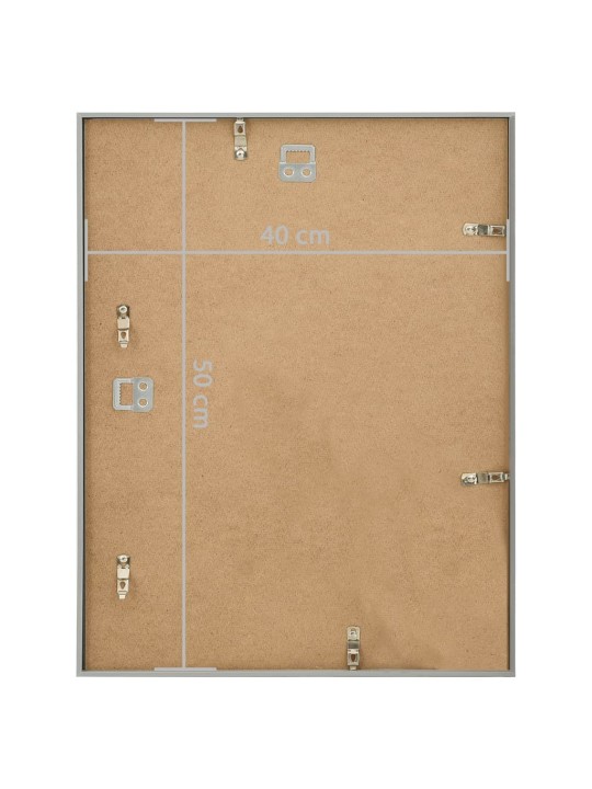 Valokuvakehyskollaasi 3 kpl seinälle hopea 40x50 cm MDF