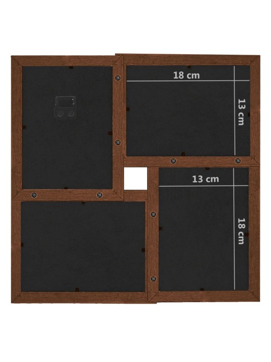 Kollaasi valokuvakehys 24x(13x18 cm) kuville tummanruskea MDF