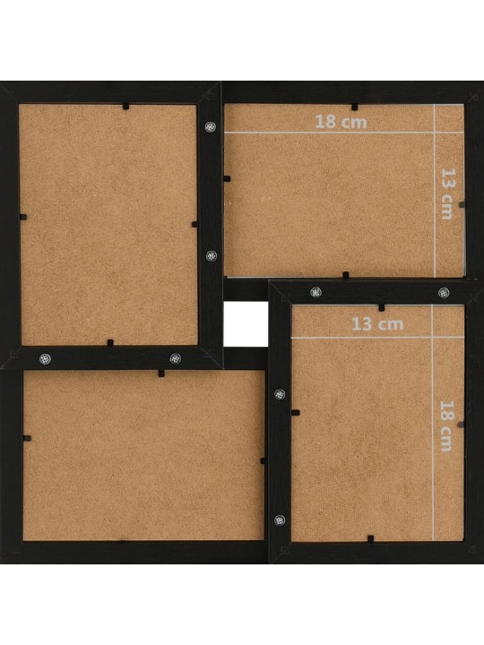 Kollaasi valokuvakehys 24x(13x18 cm) kuville musta MDF