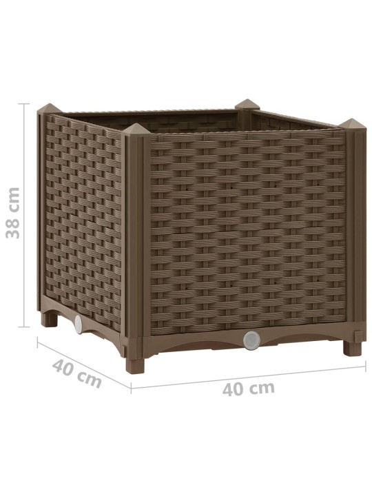 Korotettu kukkalaatikko 40x40x38 cm polypropeeni
