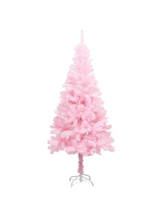 Tekojoulukuusi palloilla esivalaistu pinkki 120 cm PVC