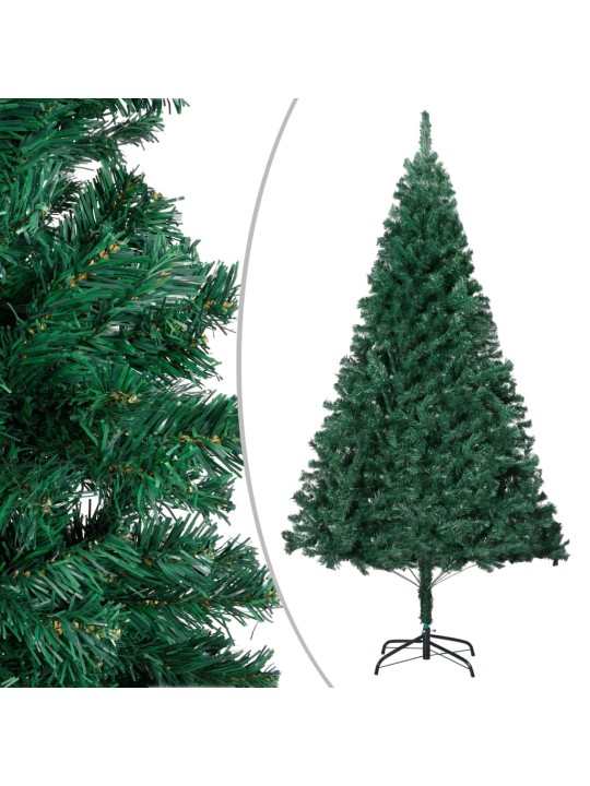 Tekojoulukuusi palloilla esivalaistu vihreä 240 cm pvc