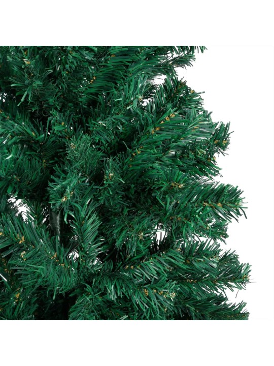 Tekojoulukuusi palloilla esivalaistu vihreä 210 cm PVC