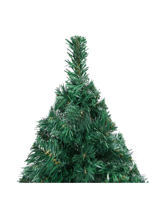 Tekojoulukuusi palloilla esivalaistu vihreä 240 cm pvc