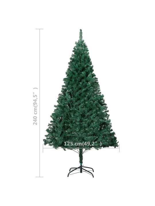 Tekojoulukuusi palloilla esivalaistu vihreä 240 cm pvc