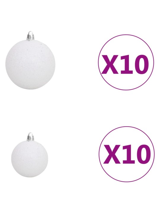 Tekojoulukuusi palloilla esivalaistu vihreä 240 cm