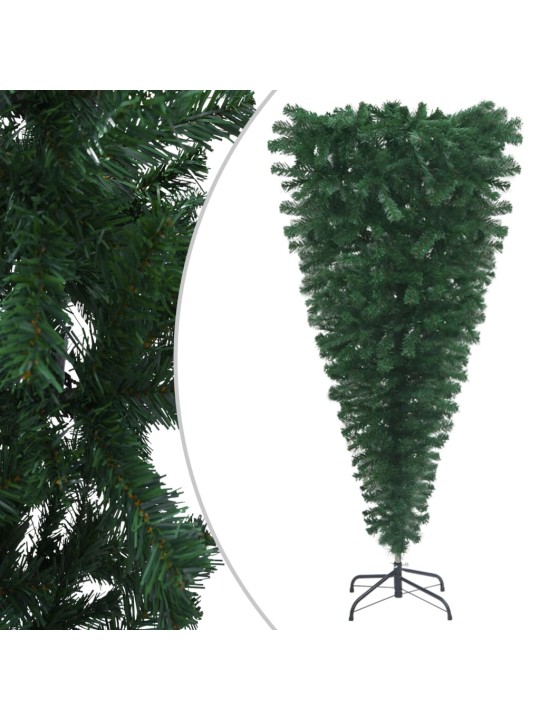 Tekojoulukuusi ylösalaisin palloilla esivalaistu vihreä 120 cm
