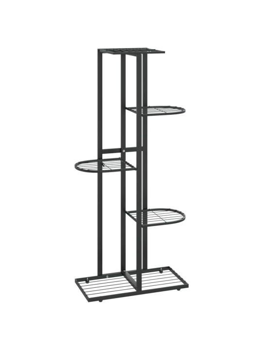 5-kerroksinen kukkateline 43x22x98 cm musta metalli