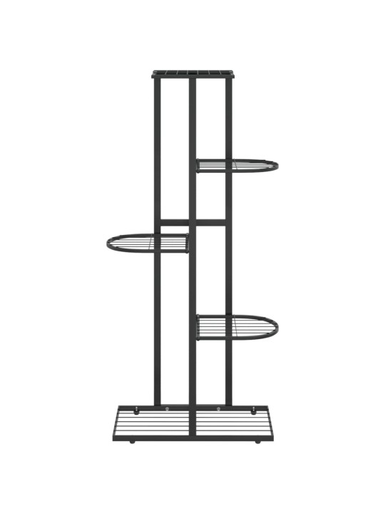 5-kerroksinen kukkateline 43x22x98 cm musta metalli