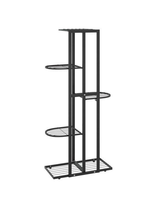 5-kerroksinen kukkateline 43x22x98 cm musta metalli