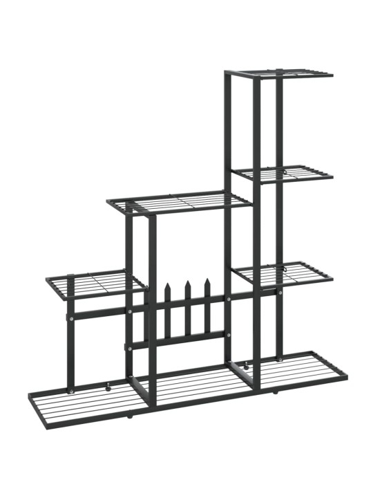 Kukkateline 94,5x25x88 cm musta metalli