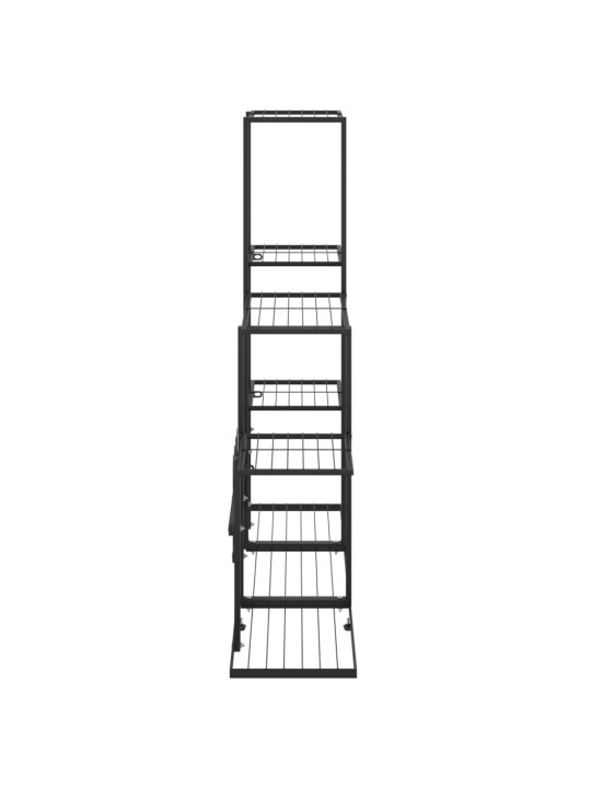 Kukkateline 94,5x25x88 cm musta metalli