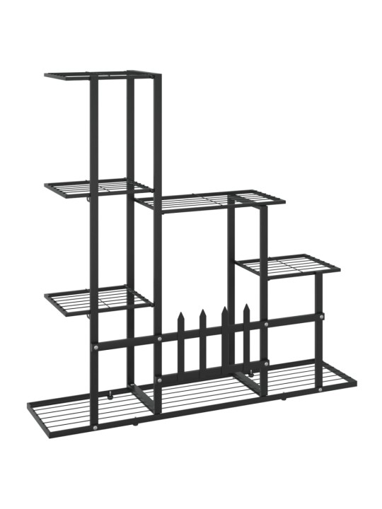 Kukkateline 94,5x25x88 cm musta metalli