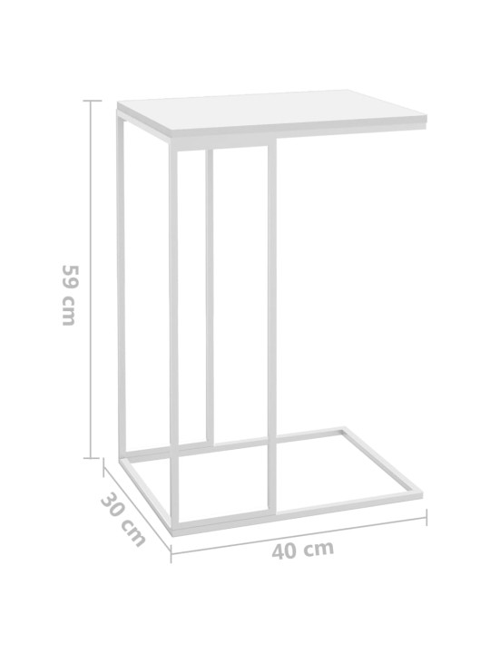 Sivupöytä valkoinen 40x30x59 cm tekninen puu